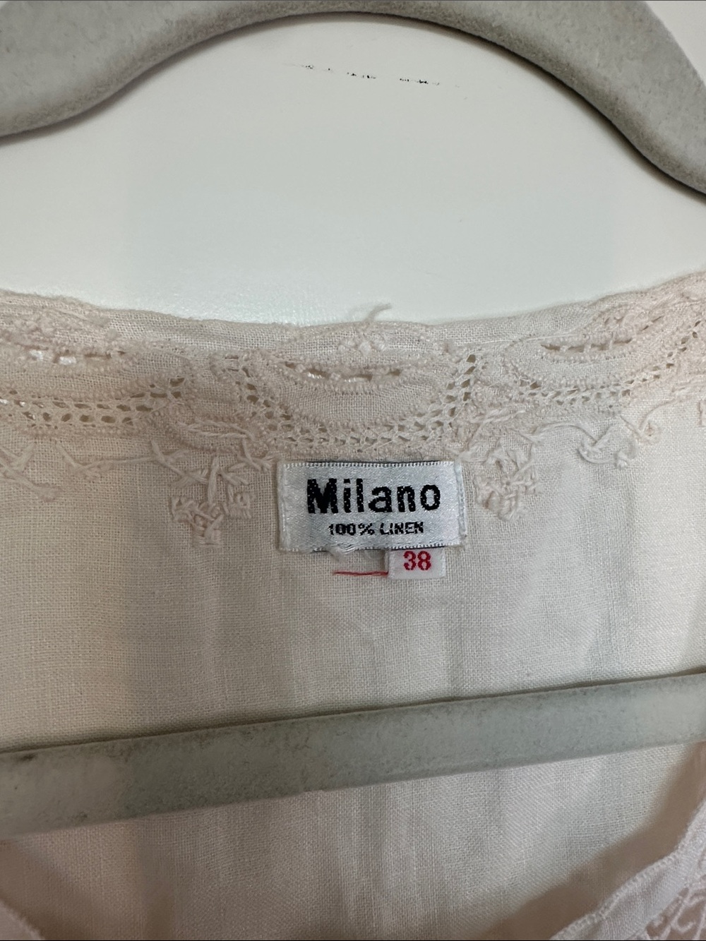 Milano Blush Pink Linen Blouse - Picture 3 of 4